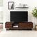 Alt View 11. Walker Edison - Contemporary Low TV Stand for TVs up to 65” - Dark Walnut.