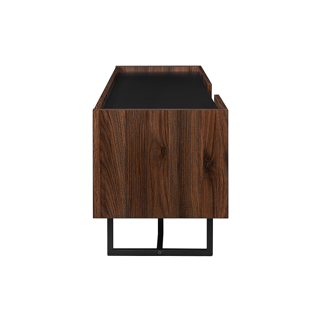 Walker Edison Contemporary Low TV Stand for TVs up to 65” Dark Walnut ...