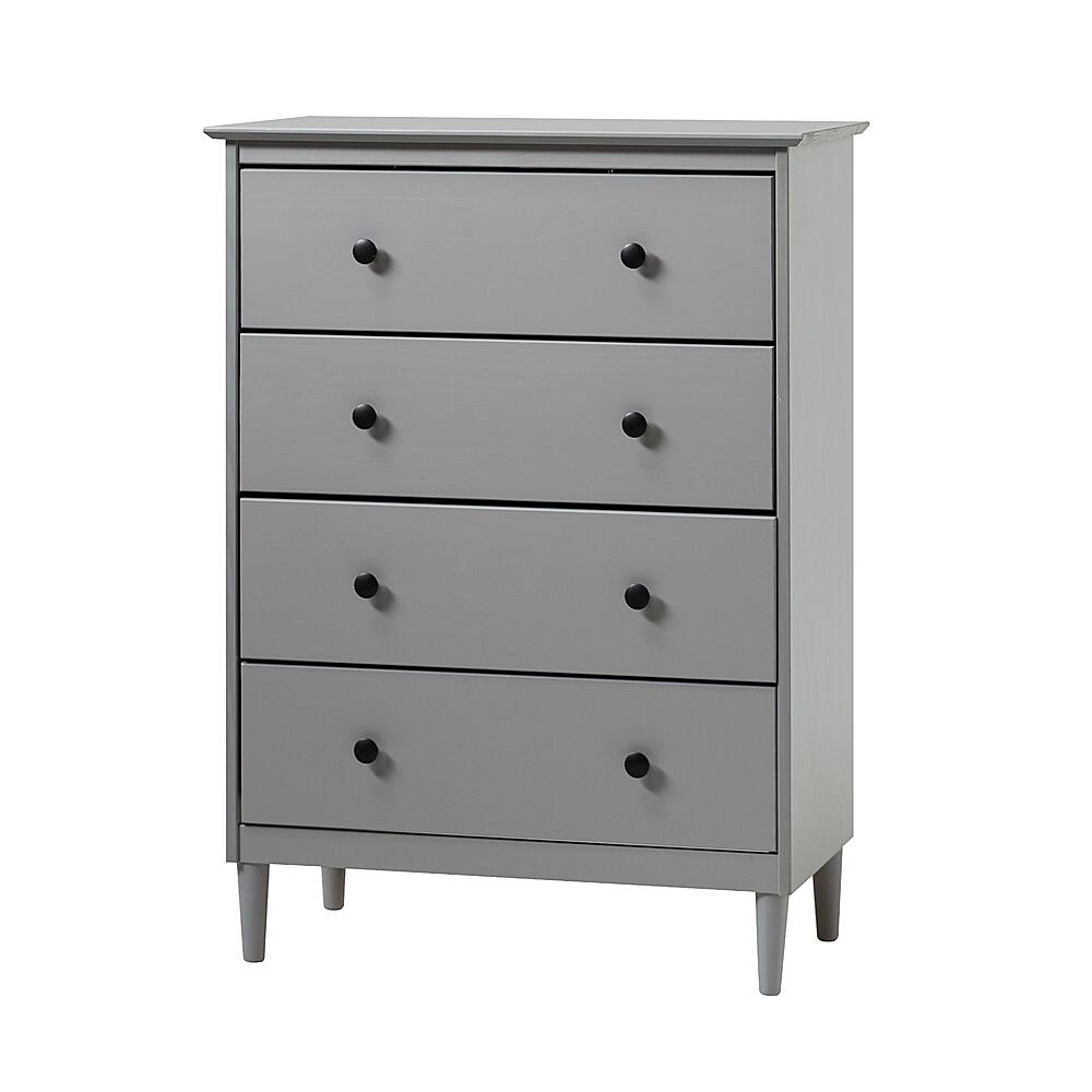 Best Buy: Walker Edison Classic Solid Wood 4-Drawer Dresser Gray BBR4DDRGY