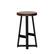 Left. Walker Edison - Rustic Distressed Solid Wood Dining Stool (Set of 2) - Mahogany.