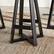 Alt View 20. Walker Edison - Rustic Distressed Solid Wood Dining Stool (Set of 2) - Mahogany.