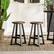Alt View 37. Walker Edison - Rustic Distressed Solid Wood Dining Stool (Set of 2) - Mahogany.