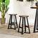 Alt View 38. Walker Edison - Rustic Distressed Solid Wood Dining Stool (Set of 2) - Mahogany.