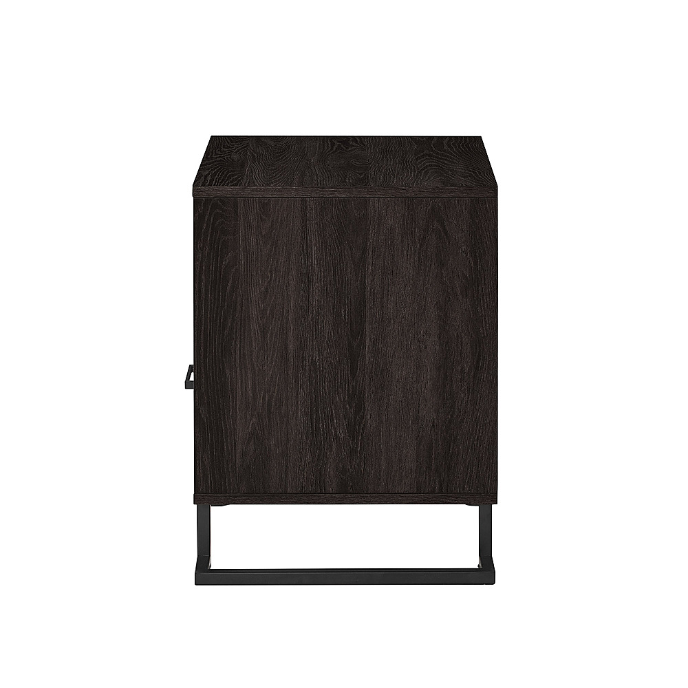 Walker Edison Contemporary 1-Drawer Metal and Wood Nightstand Charcoal ...