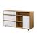 Angle. Walker Edison - Contemporary Open and Closed-Storage Sideboard - Coastal Oak.