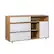 Left. Walker Edison - Contemporary Open and Closed-Storage Sideboard - Coastal Oak.