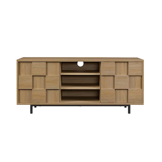 Walker Edison Modern Checkered TV Cabinet for TVs up to 55
