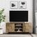 Alt View 11. Walker Edison - Modern Checkered TV Cabinet for TVs up to 55” - Coastal Oak.