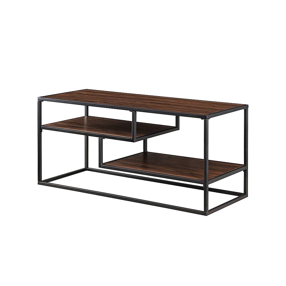 Walker Edison Industrial TV Stand Dark Walnut BBAYM9EDW Best Buy