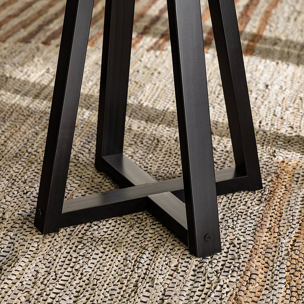 Alt View 20. Walker Edison - Rustic Distressed Counter-Height Solid Wood Dining Stool - Grey.