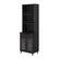 Angle. Walker Edison - Contemporary Glass-Door Bar Cabinet - Graphite.