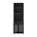 Front. Walker Edison - Contemporary Glass-Door Bar Cabinet - Graphite.