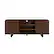Front. Walker Edison - Modern Paneled-Door TV Cabinet for TVs up to 65” - Dark Walnut.
