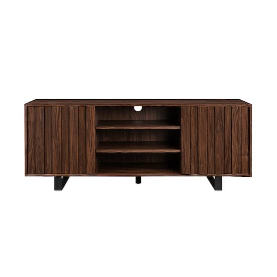 Walker Edison Modern Paneled Door TV Cabinet for TVs up to 65