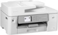 Angle Zoom. Brother - MFC-J6555DW INKvestment Tank All-in-One Inkjet Printer with up to 1-Year of Ink In-box - White/Gray.