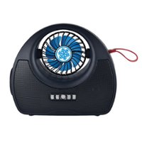 QFX - Bluetooth Radio with Flashlight and Fan - Black - Front_Zoom