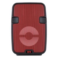 QFX - Portable Bluetooth Rechargeable Speaker - Red - Front_Zoom