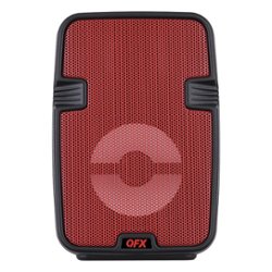 QFX - Bluetooth Speaker with LED Lights - Red - Front_Zoom