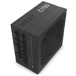 NZXT - C-750 ATX Gaming Power Supply - Black - Front_Zoom