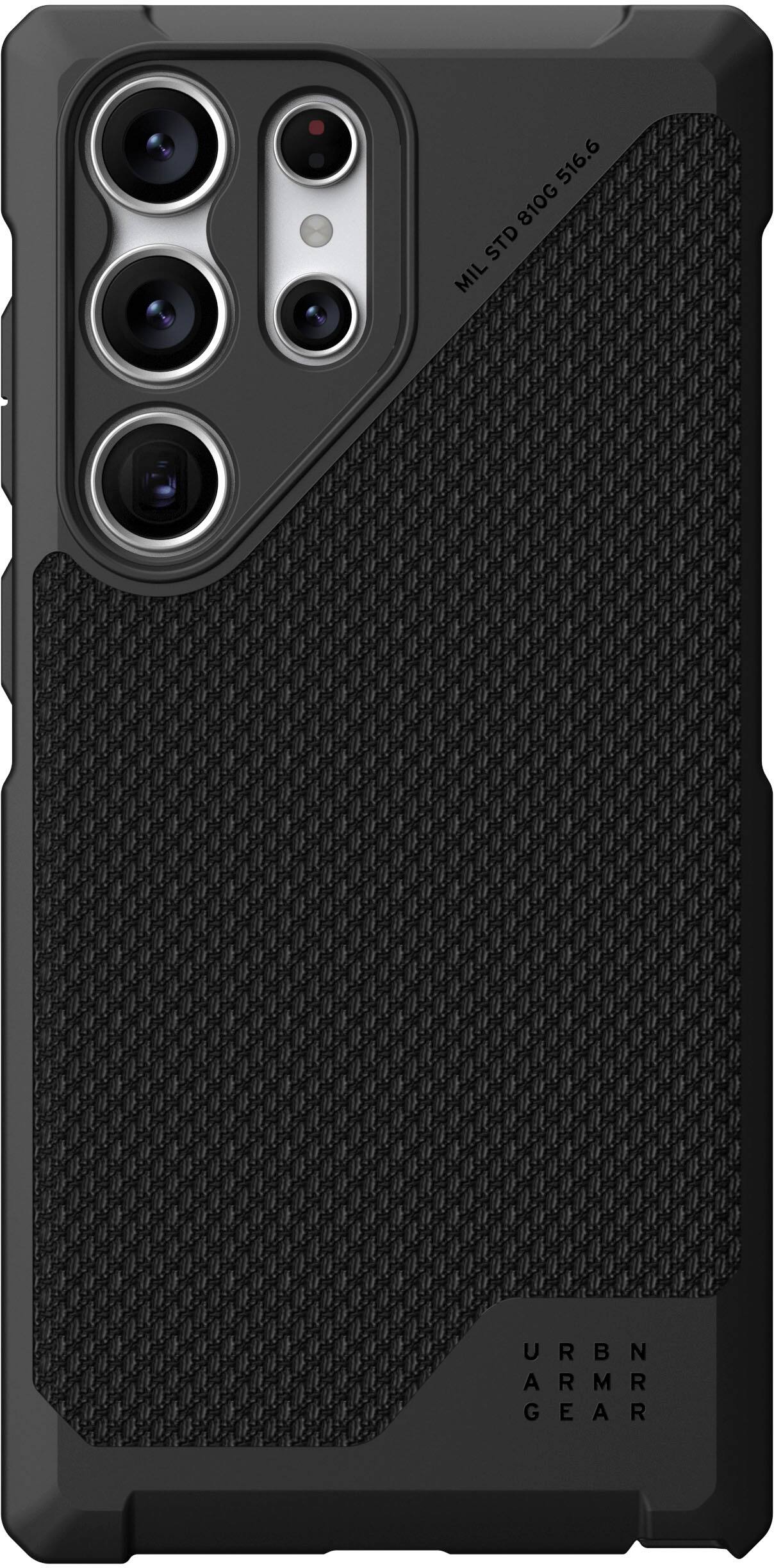 Left. UAG - Metropolis LT Pro Case for Galaxy S23 Ultra - Kevlar Black.