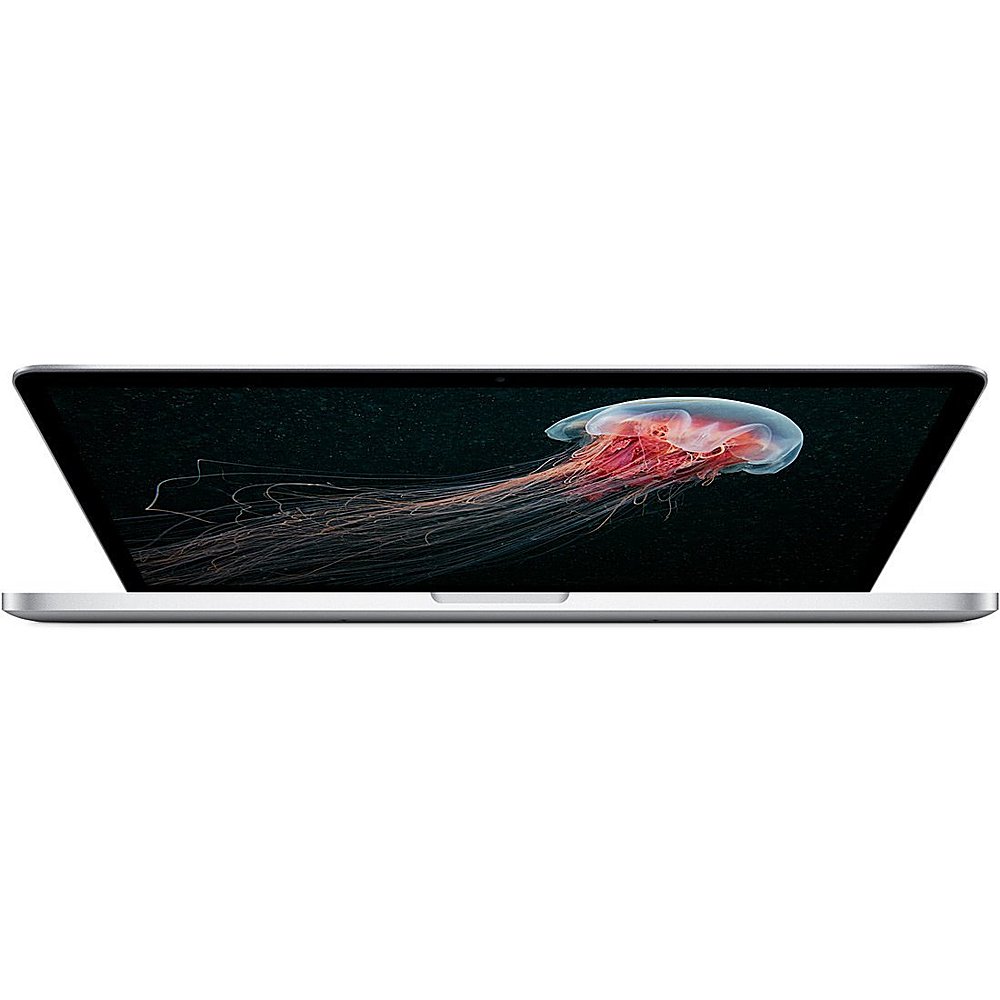 Left View: Apple - MacBook Pro 15.4" Pre-Owned 2015 (MJLT2LL/A) Intel Core i7 2.5GHz - 512GB SSD,  16GB RAM - Silver
