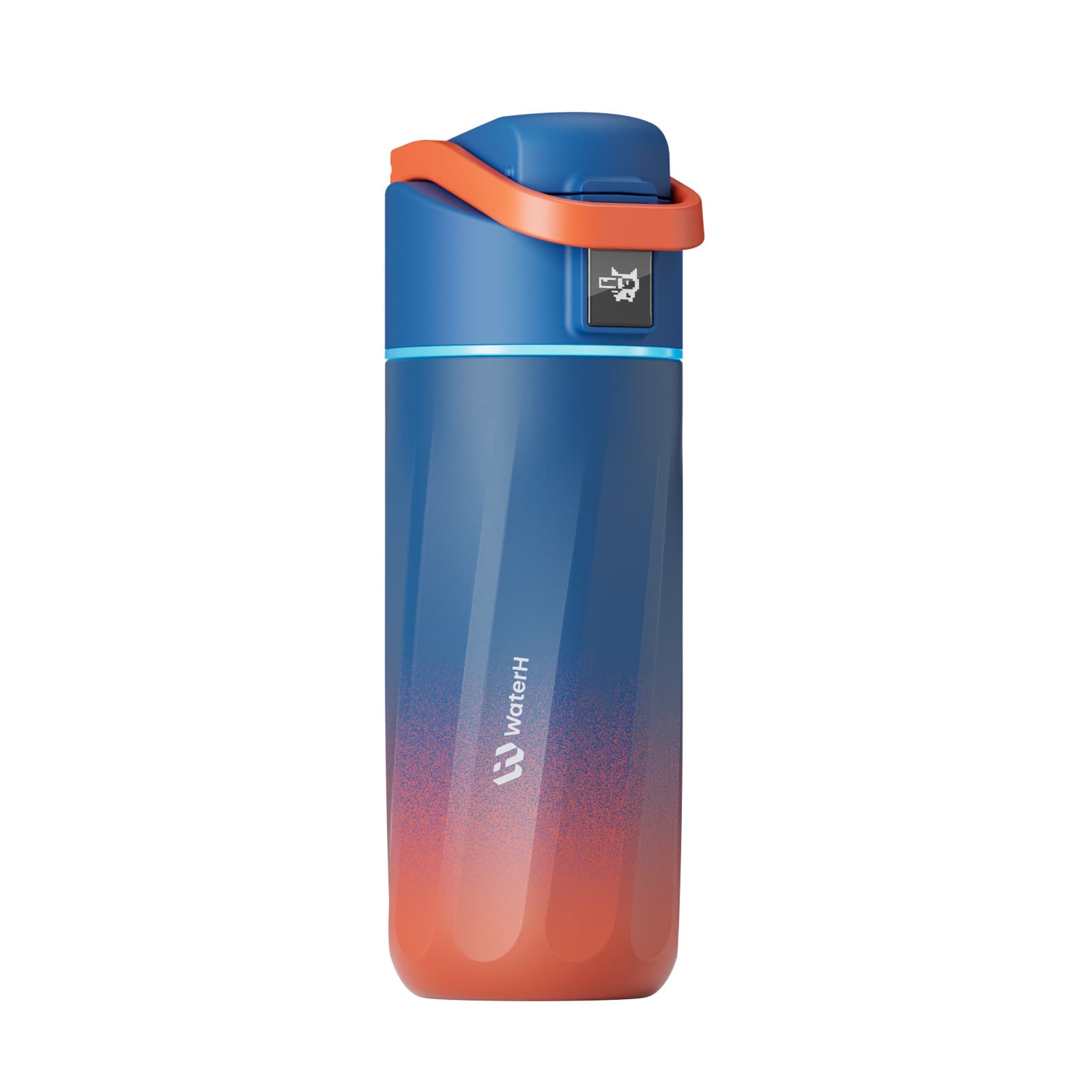 WaterH - Interactive 16oz Smart Water Bottle for Kids – Gamified Hydration Tracker with Parent Monitoring and Drop Protection - Orange and Blue