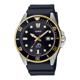 Casio - Men's Gold-Tone Dive Watch with Dial- MDV-106G-1AV - Black
