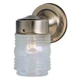 Westinghouse - 1-Light Antique Brass Clear Wall Sconce