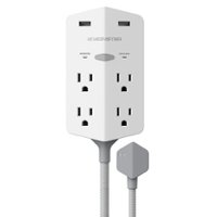 Monster - Power Shield XL 4 Outlet/2 USB-A 540 Joules Surge Protector - White - Alt_View_Zoom_11