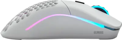 Glorious - Model O Minus Wireless Optical Honeycomb RGB Gaming Mouse - Matte White