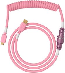 Glorious - Coiled USB-C Artisan Braided Keyboard Cable for Mechanical Gaming Keyboards - Pink - Front_Zoom
