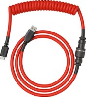 Glorious - Coiled USB-C Artisan Braided Keyboard Cable for Mechanical Gaming Keyboards - Crimson Red - Front_Zoom