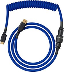 Glorious - Coiled USB-C Artisan Braided Keyboard Cable for Mechanical Gaming Keyboards - Cobalt - Front_Zoom