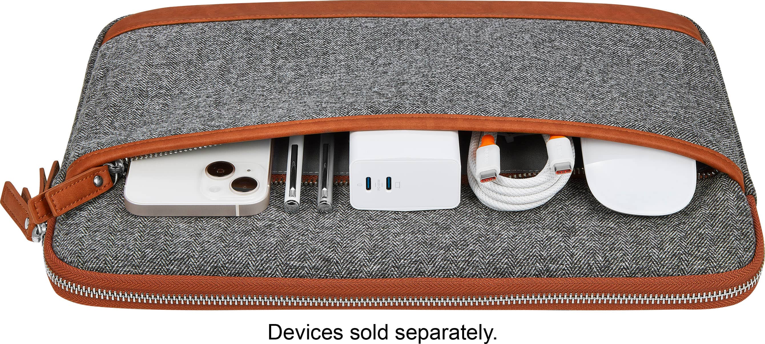 Alt View 12. Insignia™ - Laptop Sleeve for Most 14” Laptops - Gray.