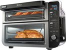 Ninja - 12-in-1 Smart Double Oven, FlexDoor, Smart Thermometer, Smart Finish, Rapid Top Oven, Convection & Air Fry Bottom Oven - Stainless Steel/Black