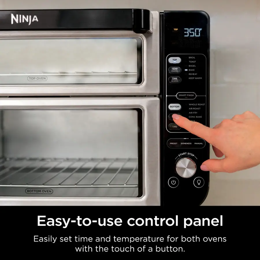 Ninja 12 in 1 Smart Double Oven, FlexDoor, Smart Thermometer, Smart