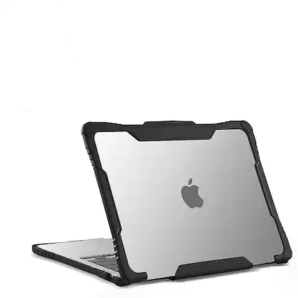 Front. Techprotectus - Shockproof rugged case that fits the 2022-2024 MacBook Air 13.6" with Apple M2/M3 Chip. - Black.