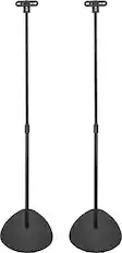 Front. Insignia™ - 28 – 38" Adjustable Height Speaker Stands for Satellite Speakers - Black.