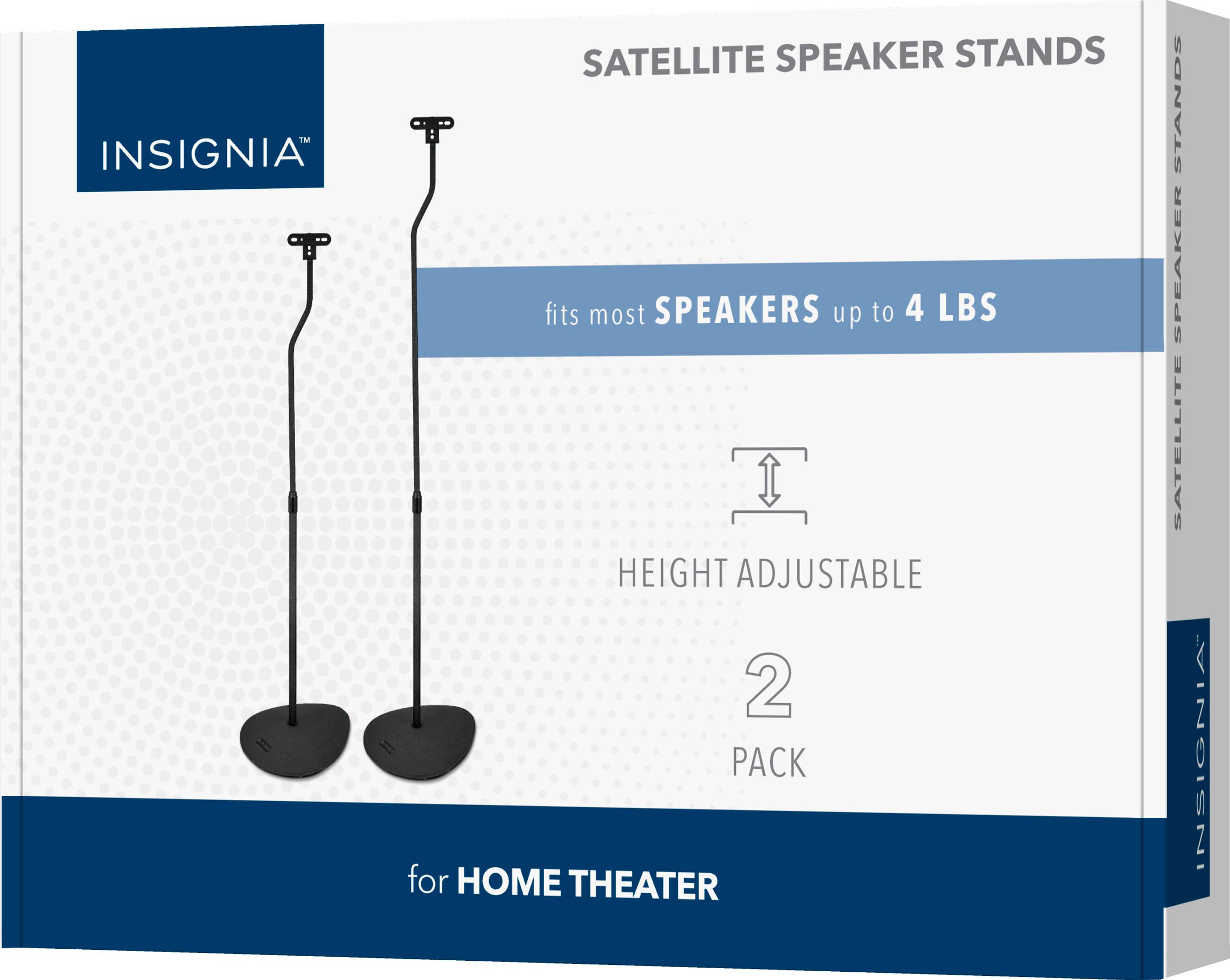 Alt View 21. Insignia™ - 28 – 38" Adjustable Height Speaker Stands for Satellite Speakers - Black.