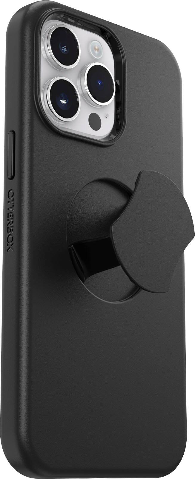 Angle. OtterBox - OtterGrip Symmetry Series Hard Shell for Apple iPhone 14 Pro Max - Black.