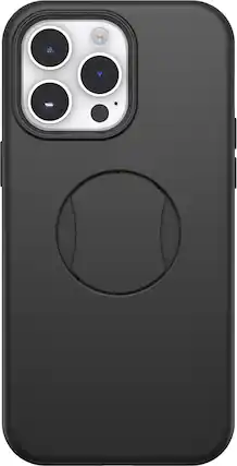 Front. OtterBox - OtterGrip Symmetry Series Hard Shell for Apple iPhone 14 Pro Max - Black.