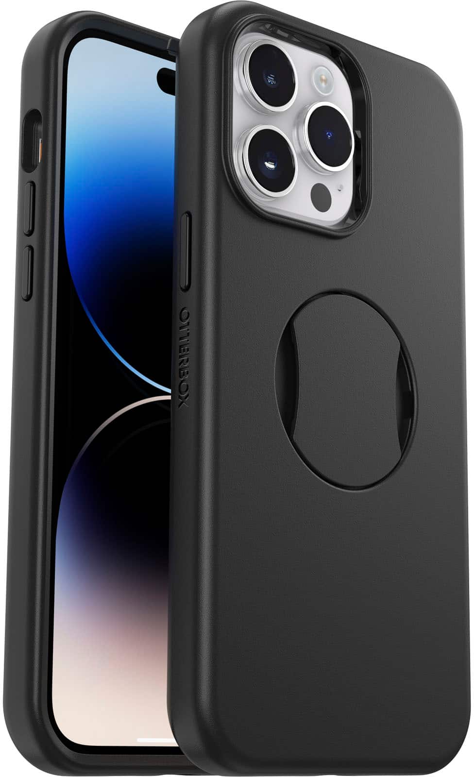 Alt View 2. OtterBox - OtterGrip Symmetry Series Hard Shell for Apple iPhone 14 Pro Max - Black.