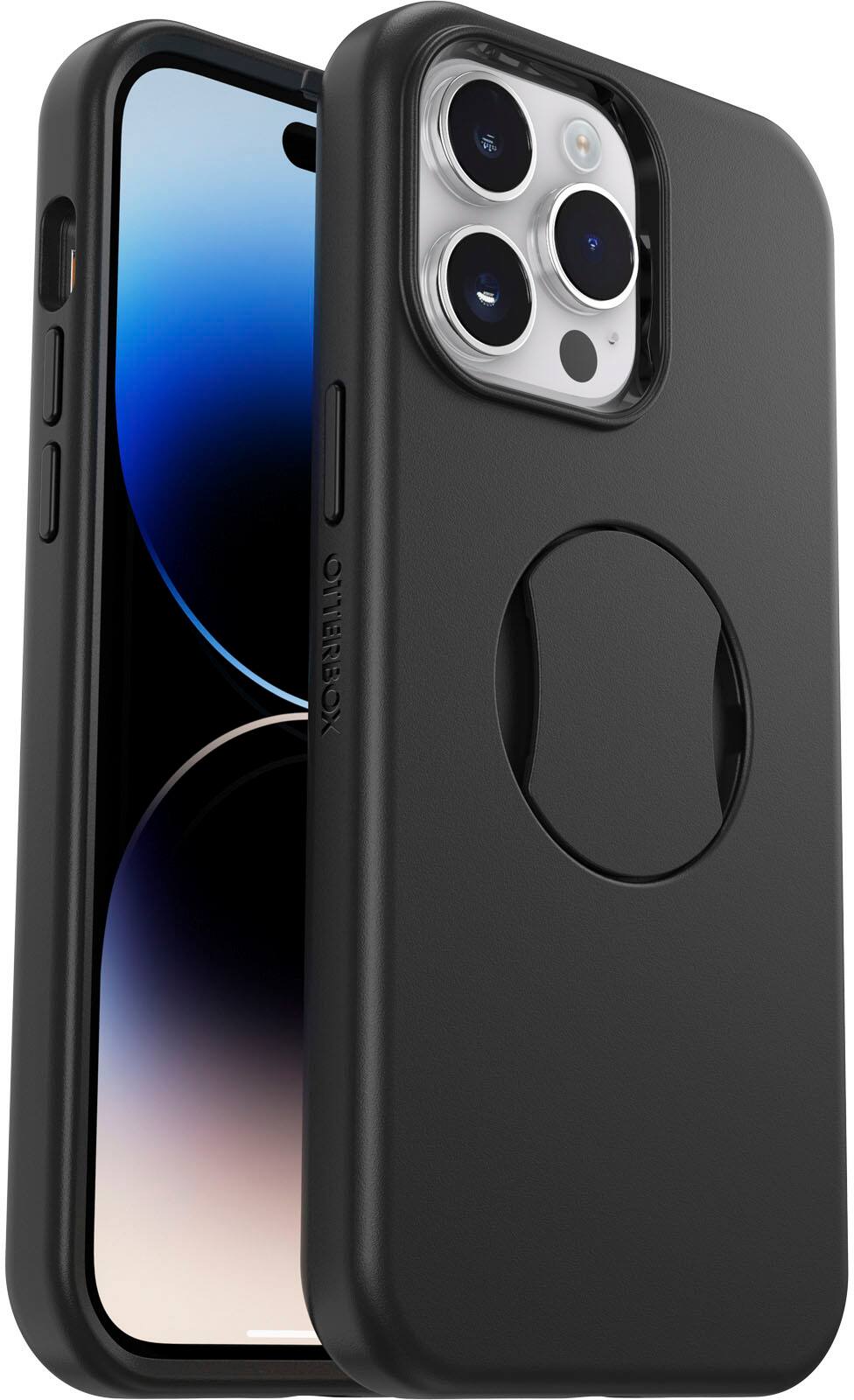 Alt View 2. OtterBox - OtterGrip Symmetry Series Hard Shell for Apple iPhone 14 Pro Max - Black.