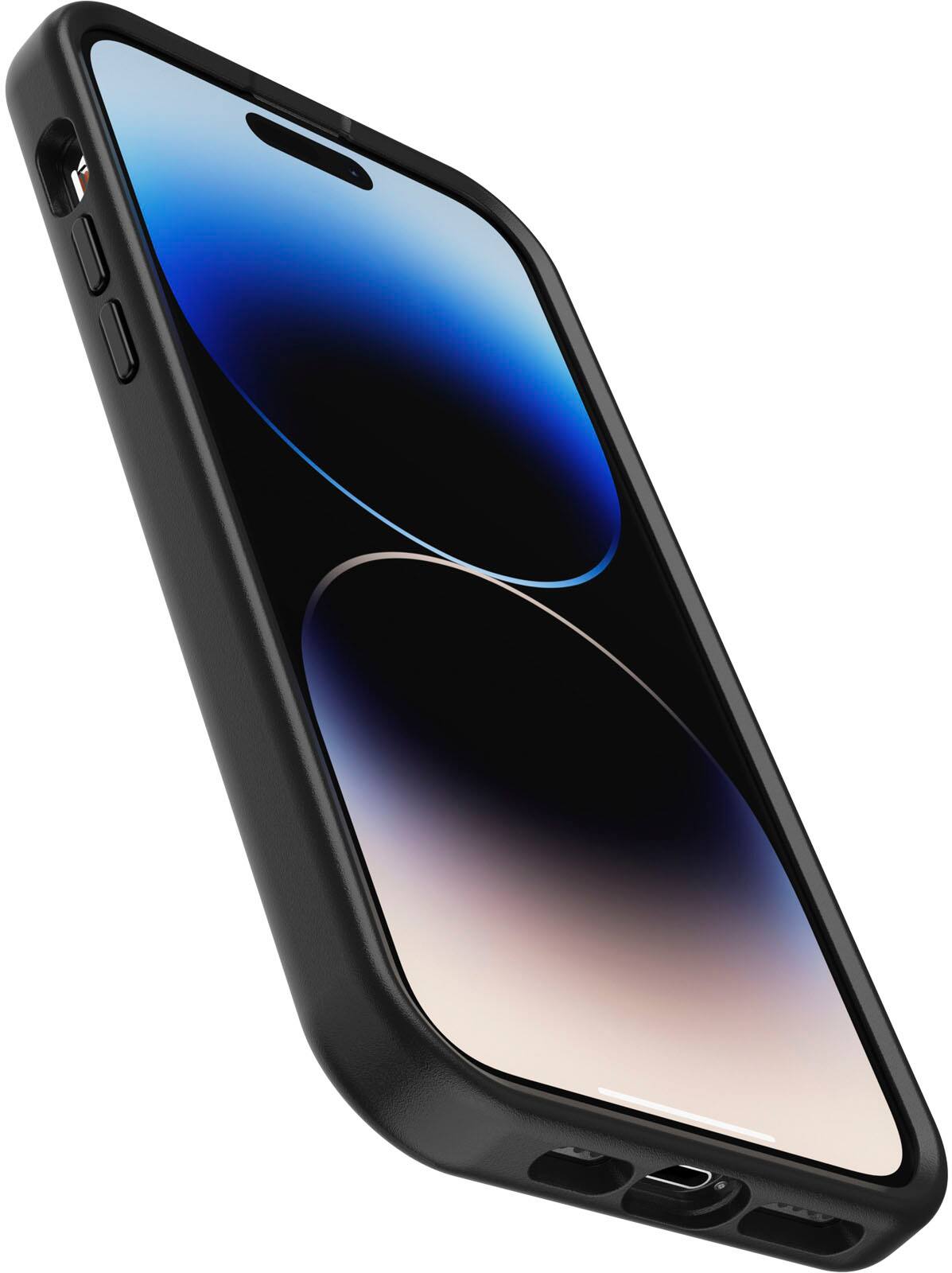 Left. OtterBox - OtterGrip Symmetry Series Hard Shell for Apple iPhone 14 Pro Max - Black.