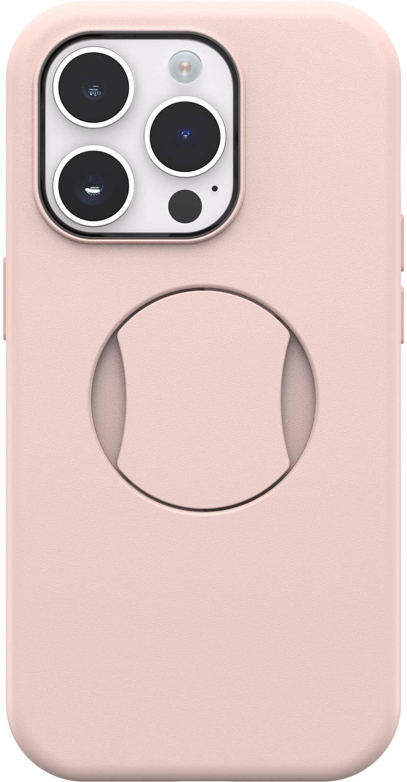 Front. OtterBox - OtterGrip Symmetry Series Hard Shell for Apple iPhone 14 Pro - Made Me Blush.