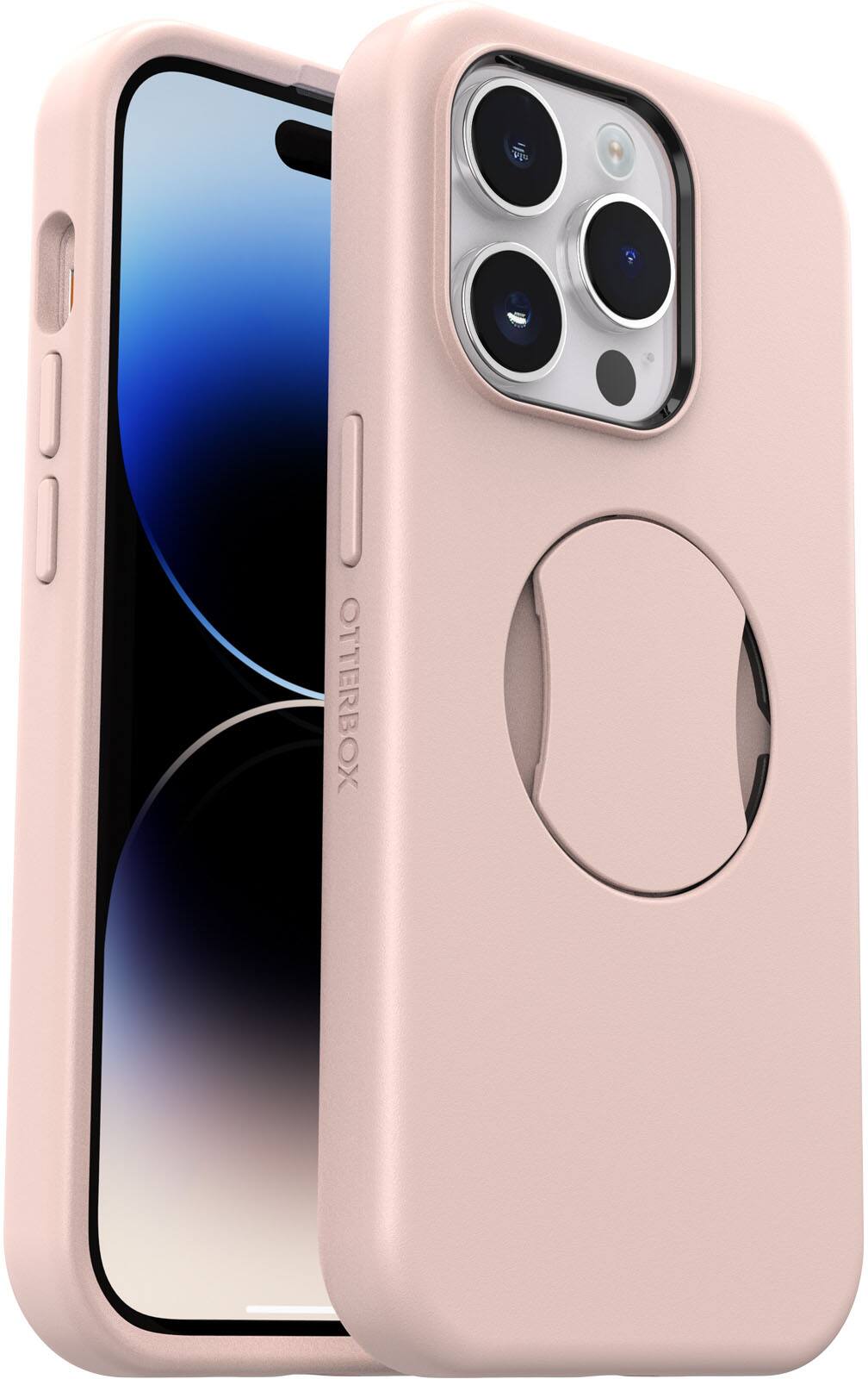 Alt View 2. OtterBox - OtterGrip Symmetry Series Hard Shell for Apple iPhone 14 Pro - Made Me Blush.