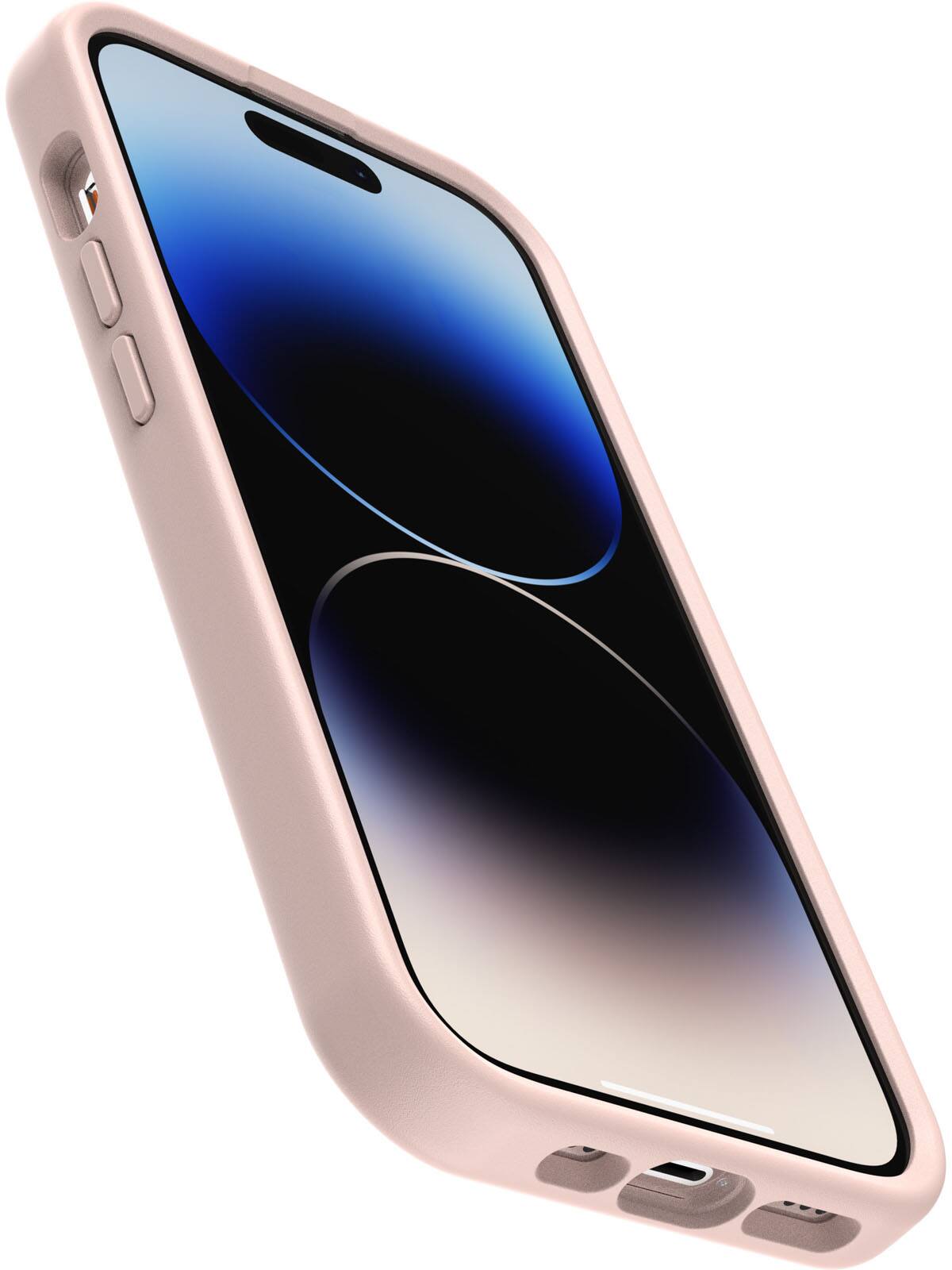 Left. OtterBox - OtterGrip Symmetry Series Hard Shell for Apple iPhone 14 Pro - Made Me Blush.
