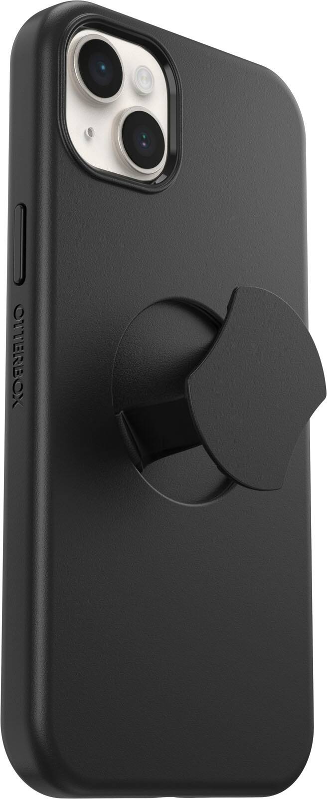 Angle. OtterBox - OtterGrip Symmetry Series Hard Shell for Apple iPhone 14 Plus - Black.