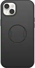 Front. OtterBox - OtterGrip Symmetry Series Hard Shell for Apple iPhone 14 Plus - Black.