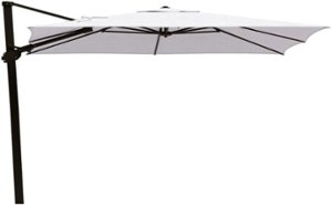 Yardbird® - 10' Square Cantilver Umbrella - Silver - Front_Zoom